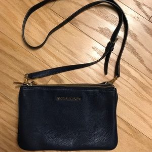 Michael Kors Three Zip Crossbody Leather Bag